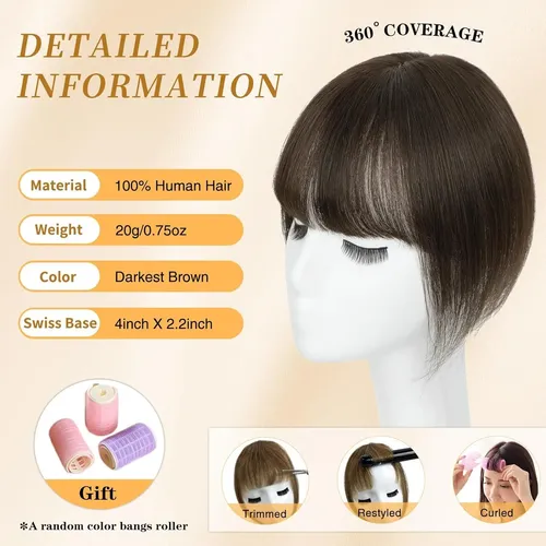 Extensión De Pelo Humano Nayoo 2# Darkest Brown 3d Wispy