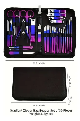 Alta Calidad Kit Cortaúñas Acero Inoxidable Herramientas