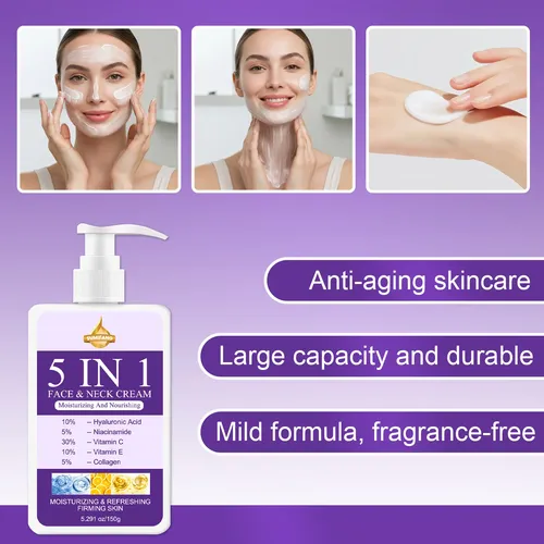 Crema Cinco Para Rostro Cuello: Reafirmante Hidratante 150 G