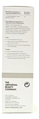 Sérum The Ordinary Salicylic Acid 2% Solution para Piel Acneica Exfoliante de 30 mL