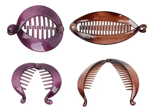 4pcs Moda Clip De Pelo De Plátano Peines De Enclavamiento