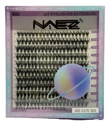 Pestañas Postizas Naez 40p 0.07d Mix Extension Diy Lashes