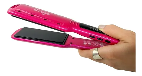 Plancha Para Cabello Humedo Y Seco Duga, Profesional 70 Watts D207 Color Rosa