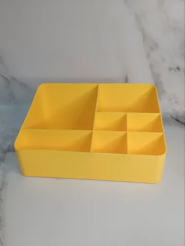 Organizador Maquillaje Hants Polipropileno Amarillo 24x16x12cm