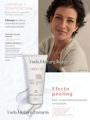 Natura Chronos Exfoliante Antiseñales 18+ – Día/Noche – Unidad – 50 ml