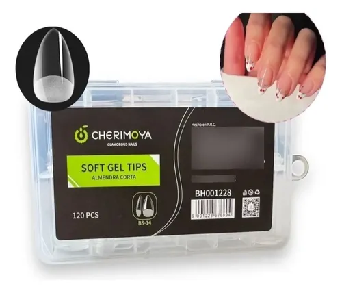 Tips Soft Gel Cherimoya+gel Solido Press Gel+pincel Uñas