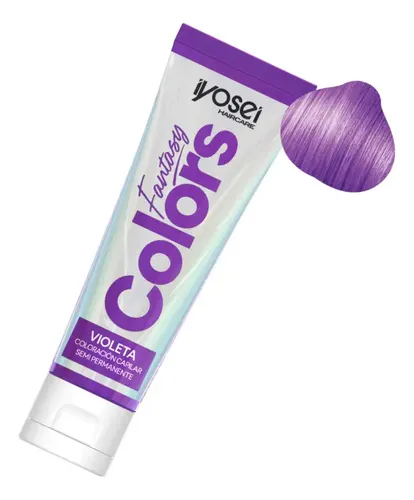 3 Tintura Fantasia Semi Permanente Violeta 60g Iyosei