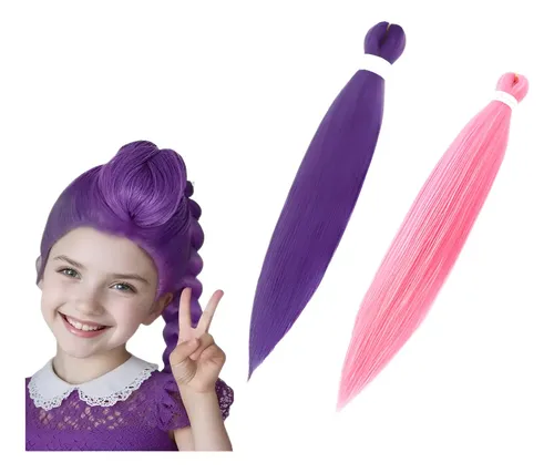 Extensiones De Cabello Con Trenzado En Espiral Rosa Kpop Elu