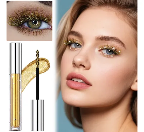 Máscara Diamond Glitter Impermeable De Larga Duración