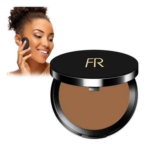 Polvo Compacto De Lujo Flori Roberts Brown Deep Para Pieles