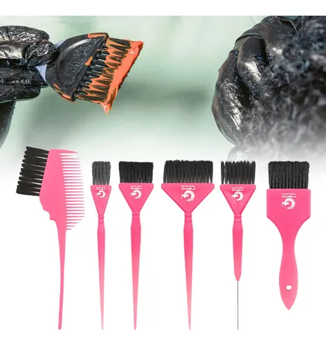 Juego De Brochas De Color Para Tinte De Cabello, 6 Uds., Kit