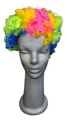 Peluca Payaso Rulos C/led Cotillon × 1 – Cienfuegos – Color Multicolor