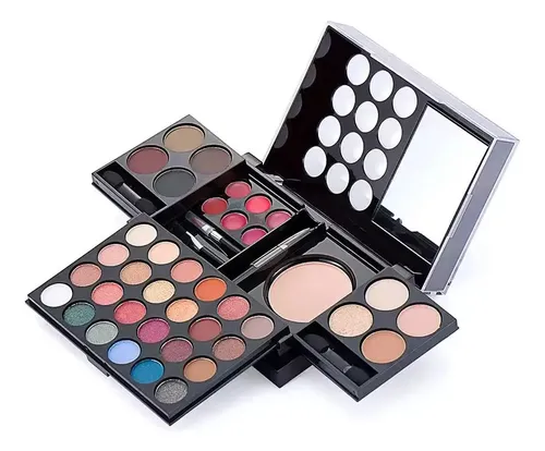 Set De Maquillaje Completo Miss Young Con Espejo Y Accesorios Hipoalergénicos