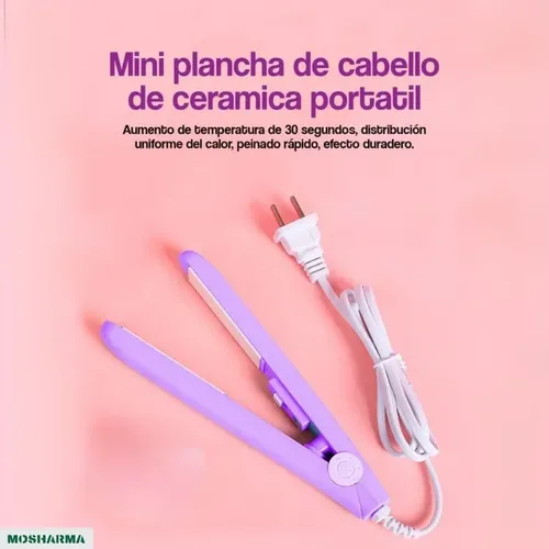 Mini Plancha De Pelo Cerámica Turmalina 160c° Ondas Alisado