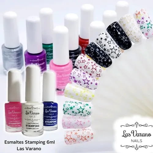 Kit De Stamping Sello Silicona Placa Esmaltes Nail Deco Uñas
