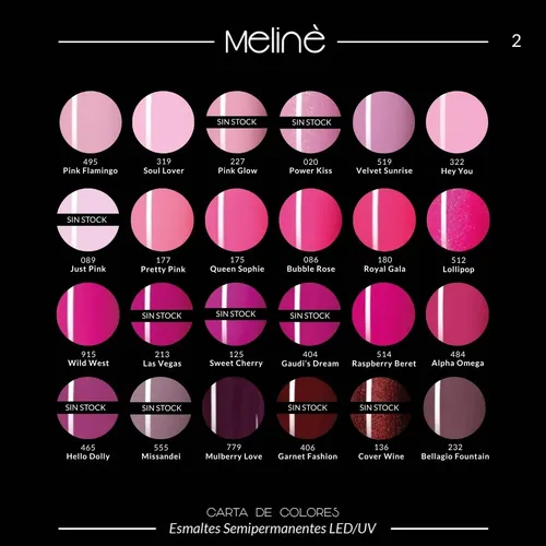 Combo 5 Esmaltes Semipermanentes Gel Uv/led Meliné