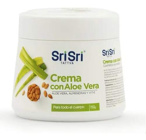 Crema Aloe Vera Y Aceite De Almendras Sri Sri Tattva X 150g Tipo de envase Pote Fragancia Aloe vera