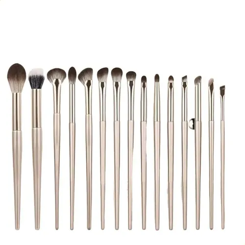 Kit 15 Brochas Para Ojos Con Estuche Portátil