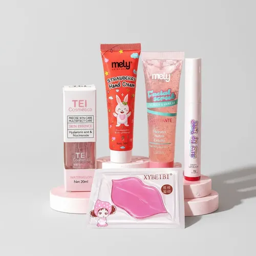 Kit Skincare Completo Con Exfoliante+lip Oil+ Serum Mely