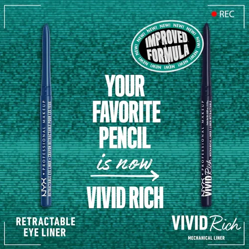 Lápiz Delineador Retráctil Nyx Vivid Rich Sapphire Bling