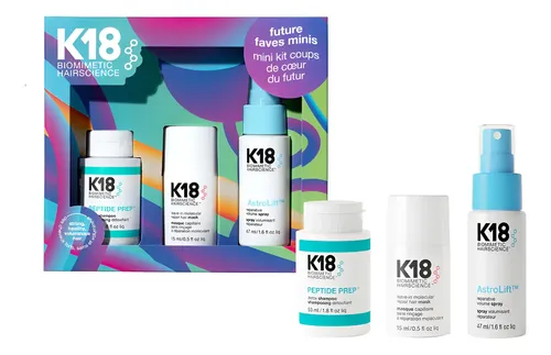 Kit K18 Future Faves Minis X3 Shampoo Máscara Voluminizador