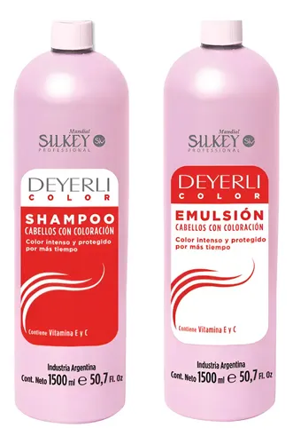 Shampoo Y Acondicionador Cabellos Coloración Deyerli 1500ml
