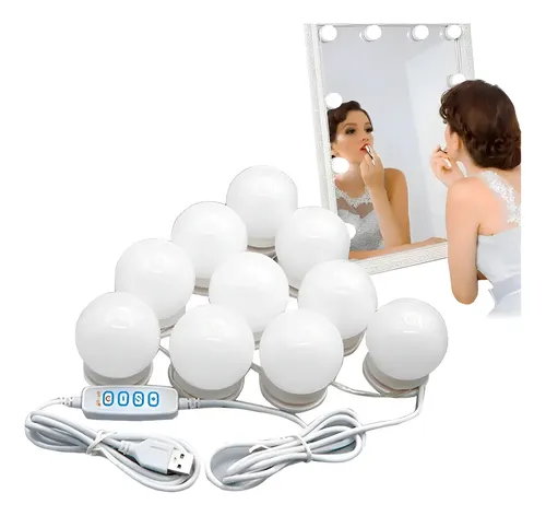 Kit Lamparas Led Espejo Tocador Maquillaje Usb 220v Premium