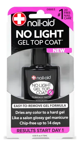 Top Coat Gel Sin Luz Nail-aid 16.3 Ml Acabado Brillante