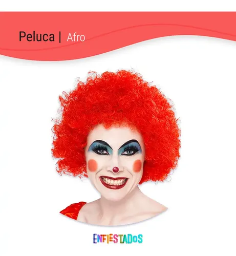 Peluca Super Afro Ondulado Enfiestados Cotillón