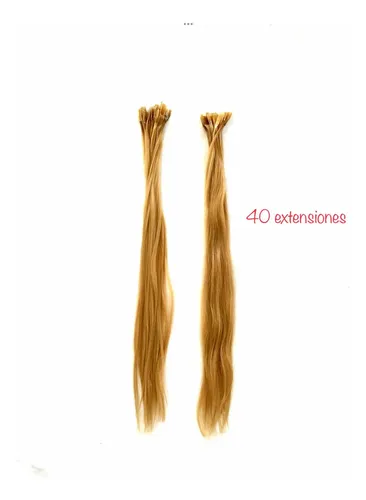 40 Extensiones Cabello Natural Rubias 60 Cms De Largo