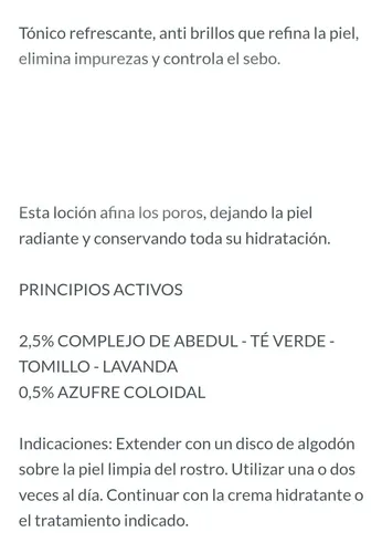 Loción Matificante Regulador De Sebo. Idraet