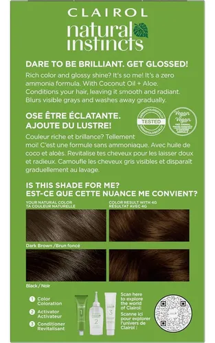Tinte Demi-permanente Clairol Natural Instincts 4g Pack De 3