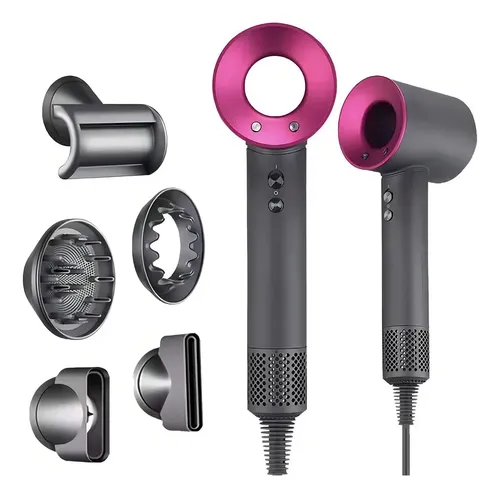 Secador De Pelo Tipo Dyson Supersonic 5 Accesorios Fucsia