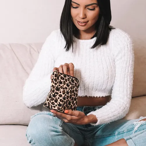 Neceser De Maquillaje Skyvora De Cuero Vegano Con Estampado