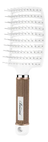 Hair Brush Bsisme Vented Curved Styling Detangling White