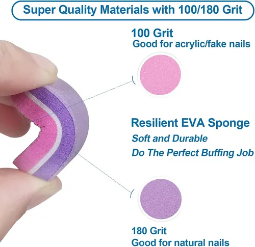 Paquete De Mini Pulidores De Uñas, 100 Bloques Pequeños De P