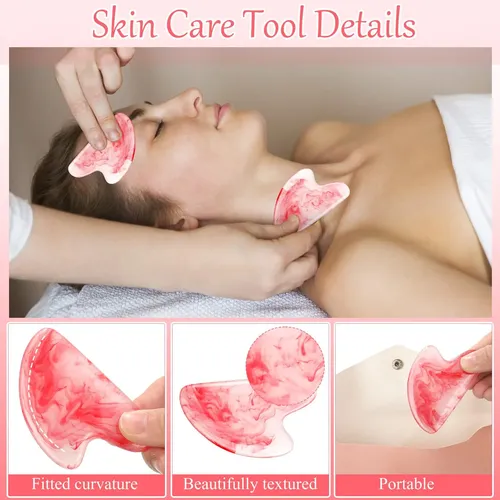 Herramientas Faciales Gua Sha Sherr, 16 Unidades, Para Masaj