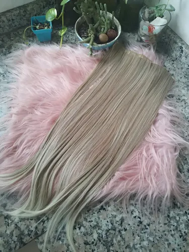 Cortinas De Pelo: Cabello Sintetico Premium Extensiones Rubio 12/613 Lacio
