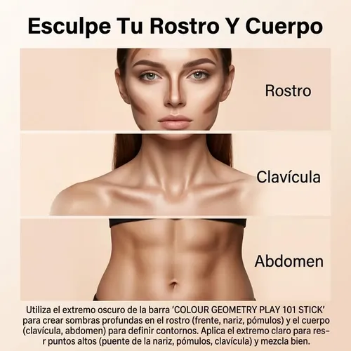 Contorno Maquillaje En Barra Para Sombra E Iluminador,