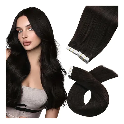 Extensiones De Cabello Remy Con Cinta 18” 40pcs Moresoo