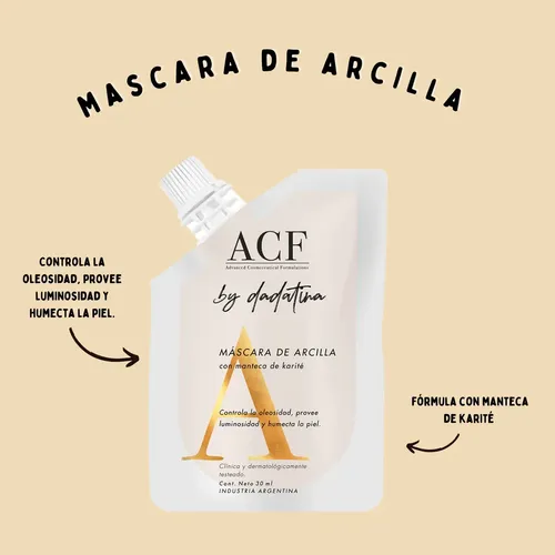 Acf Mascara Facial Arcilla By Dadatina Todo Tipo De Piel Cs