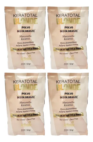 Kit X 4 Sobres Polvo Decolorante Blonde 50 Gr Bellissima