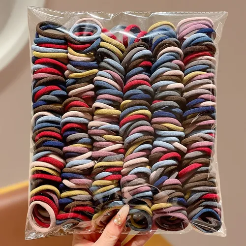 Paquete 100 Ligas Para El Cabello Elásticas 200pcsmacaron