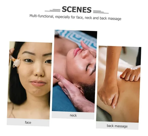 Set 2 Gua Sha De Jade Blanco Para Masajes Y Spa