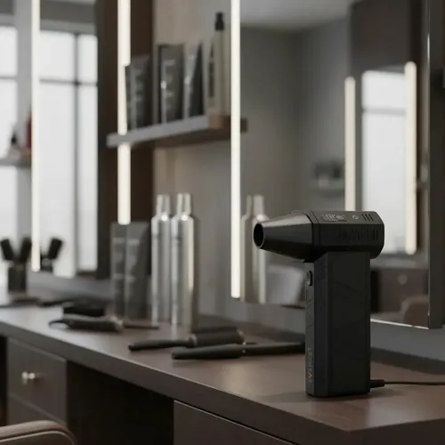 Soplador Portatil Barberia Everest Turbo Power Negro