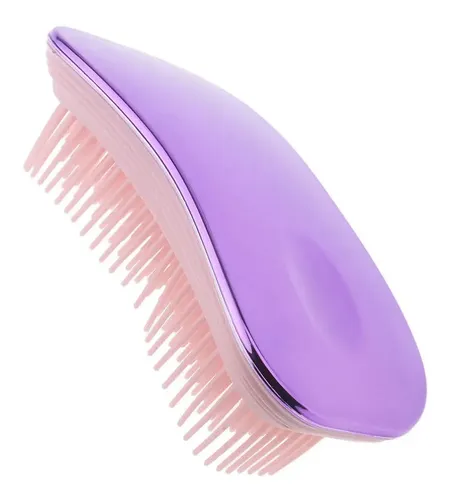 Peine De Viaje Antiestático Del Viaje Del Masaje Del Cuero Morado