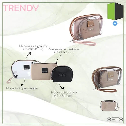Set X3 Porta Cosmetico Neceser Organizador Maquillaje Trendy