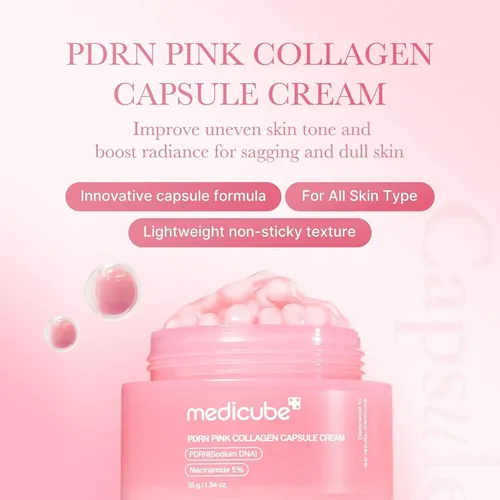 Medicube Salmon Dna Pdrn Pink Collagen Capsule Cream Coreano