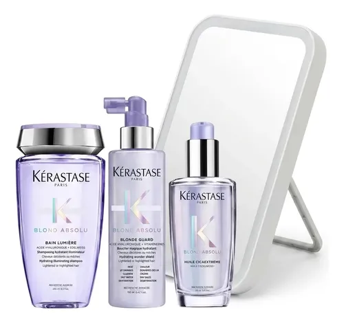 Set Kerastase Blond Absolu Shampoo Spray Aceite + Regalo