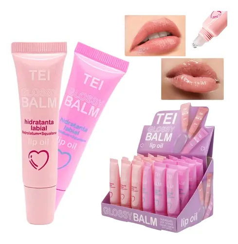Balsamo Lip Glossy Hidratante Lip Oil Balm Tei